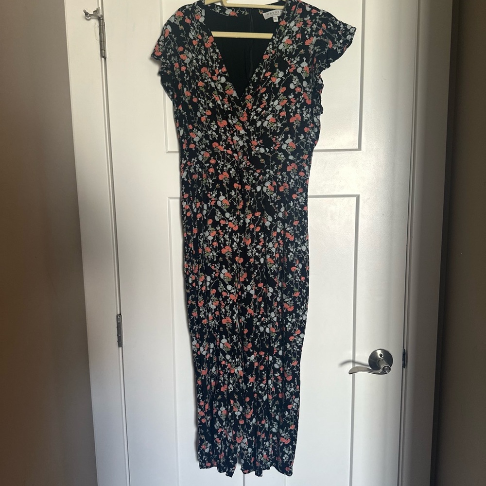 Baltic Born Black Floral Maxi Jumpsuit